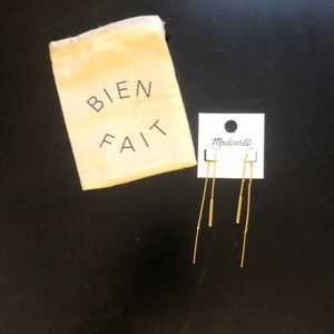 NWT Madewell Threader Bar Earrings